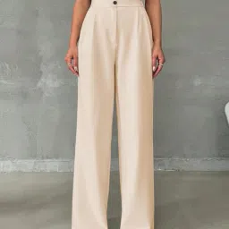 buda jeans co Women Relaxed Fit High-Rise Pleated Pants image 1