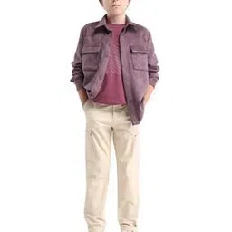 rare ones Boys Flat-Front Straight Fit Trousers-picture-10