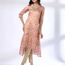 avaasa mix n' match Women Floral Print A-Line Kurta image 1