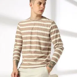 teamspirit Men Striped Regular Fit Crew-Neck T-Shirt-picture-24