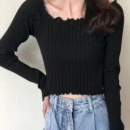 Women Ribbed Regular Fit Top-image-7