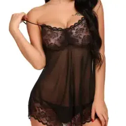 curvex Women Lace Babydoll with Adjustable Straps-picture-18