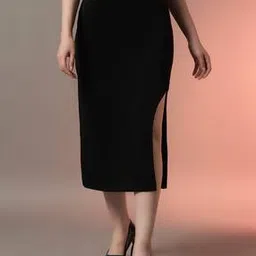 buda jeans co Women Straight Skirt with Elasticated Waistband-picture-18