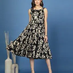 acai Women Floral Print Fit & Flare Dress-picture-19