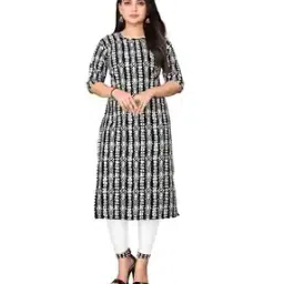 Women Printed Straight Kurti-image-77