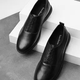 louis stitch Men Lace-Up Round-Toe Shoes image 1