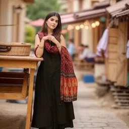 anni designer Women Printed Straight Kurta Set-picture-14