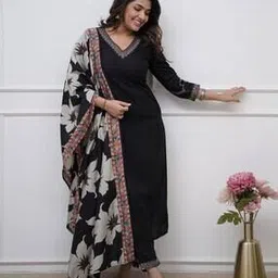 indie picks Embellished Straight Kurta Set-picture-17