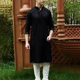 charlotte gracious Men Embroidered Regular Fit Long Kurta-picture-29