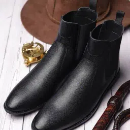 louis stitch Men Chelsea Boots with Leather Upper image 1