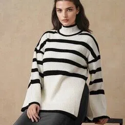 rareism Women Striped Slip-On Pullover-picture-13