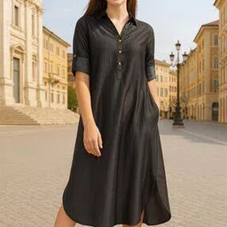 buda jeans co Women A-line Midi Length Dress-picture-28
