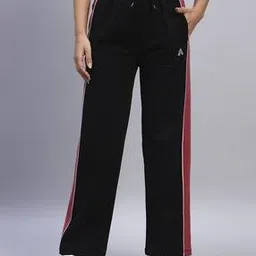 Women Fixed Waist Straight Track Pants-image-29