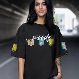 bewakoof Women Graphic Oversized Fit T-Shirt-picture-24