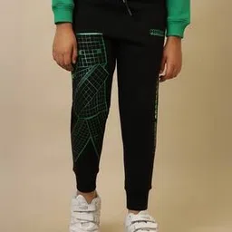 Boys Graphic Print Fitted Joggers-image-3
