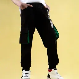 nino togs Boys Typographic Print Joggers  image 1