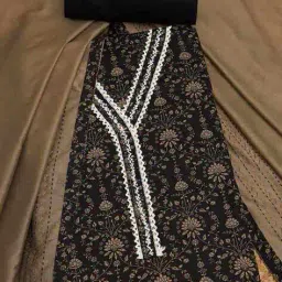 soch Women Floral Print 3-Piece Unstitched Dress Material image 1