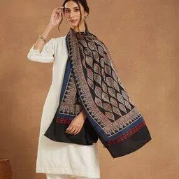 fabindia Women Ajrakh Printed Stole-picture-12