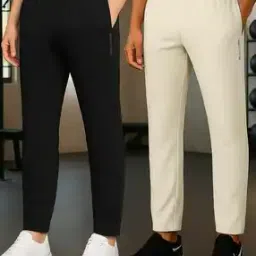 bullmer Men Pack of 2 Straight Track Pants with Elasticated Waist-picture-39