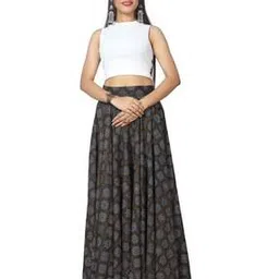jyeshta Women Printed  A-Line Skirt with Button Closure-picture-39