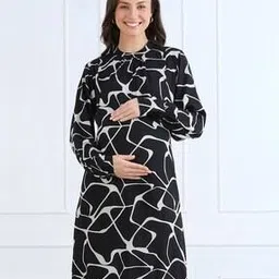 momtobe Women Printed A-Line Dress-picture-49