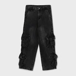 fame forever by lifestyle Boys Cargo Jeans with Flap Pokets-picture-13