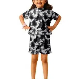 amreliya enterprise Girls Tie & Dye Shorts & Top Set-picture-51