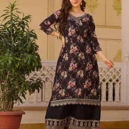 canibani Women Floral Print Straight Kurta Set-picture-27