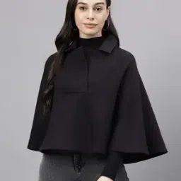 xpose Women Poncho with Button Closure-picture-15