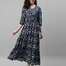 raiyani enterprise x ag Women Printed Fit & Flare Dress-picture-11