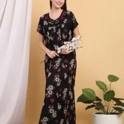 sweet dreams Women Floral Print Scoop-Neck Nightie image 1