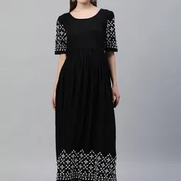 swishchick Women Embroidery Fit and Flare Dress image 1