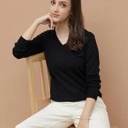 fame forever by lifestyle Women V-Neck Regular Fit Top-picture-18