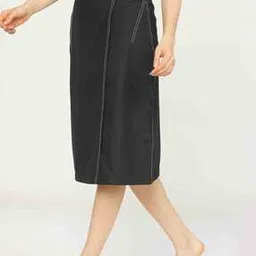 tokyo talkies Women Straight Skirt with Back Zip Closure-picture-13
