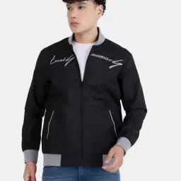 buda jeans co Men Typographic Print Bomber Jacket image 1