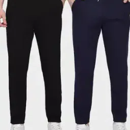 alpha tribe Men Pack of 2 Straight Track Pants with Drawstring Waist-picture-24