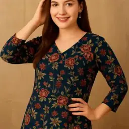 Women Floral Print Straight Kurta-image-45