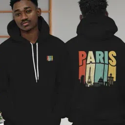 buythattrendz Men Typographic Print Regular Fit Hooded Sweatshirt image 1