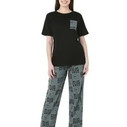 Women T-Shirt & Pyjamas Set-image-1