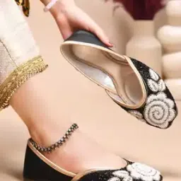 Women Embroidered Slip-On Juttis-image-16