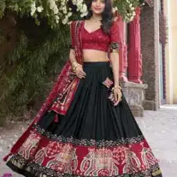 Women Printed Lehenga Choli Set with Dupatta  -image-85