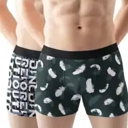 xqsee Men Pack of 2 Printed Trunks-picture-15