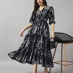 raiyani enterprise x ag Women Printed Fit & Flare Dress-picture-19