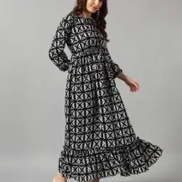 raiyani enterprise x ag Women Printed Fit & Flare Dress -picture-25