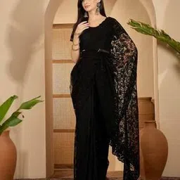 Women Embroidered Saree with Blouse Piece-image-56