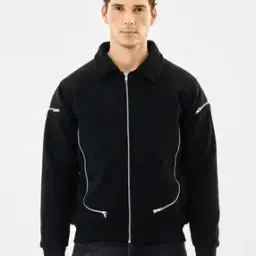 snitch Men Relaxed Fit Bomber Jackets with Zip-Closure-picture-22