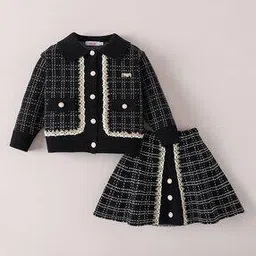 hopscotch Girls Checked Skirt & Sweater Set-picture-13