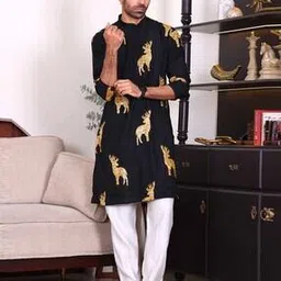 manq Men Embroidered Regular Fit Kurta-picture-39