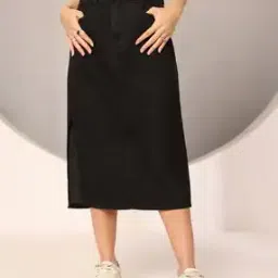 dolce crudo Women Straight Midi Skirt-picture-17