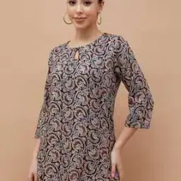 melange by lifestyle Women Floral Print Straight Kurti-picture-27